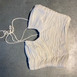 Zara white crop top
